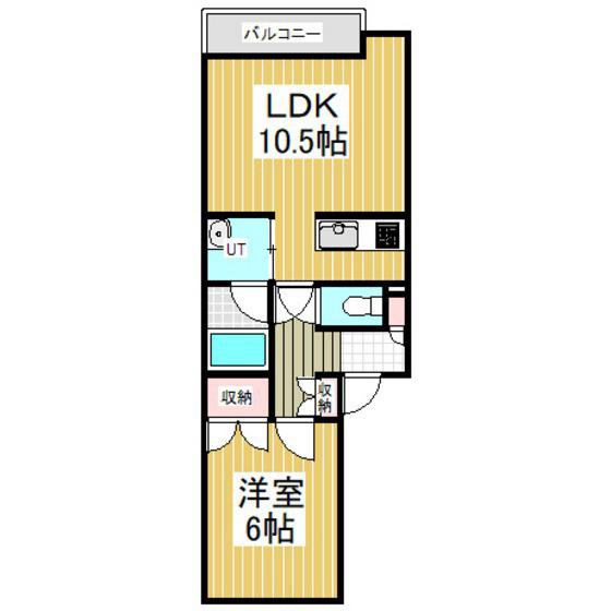 メゾンマキ(1LDK/1階)の間取り写真