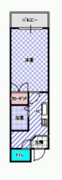 ハイツRICO(1K/2階)の間取り写真
