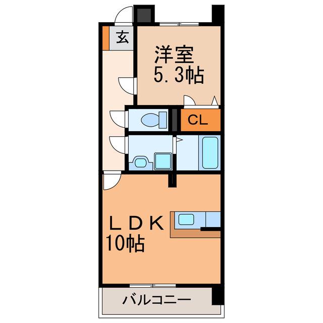 プレールアミ(1LDK/2階)の間取り写真