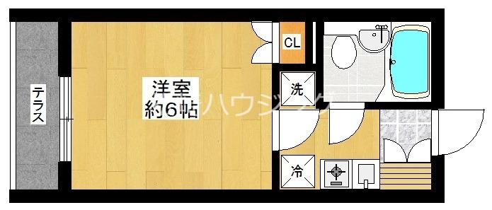 パークヒルズ赤羽台(1K/1階)の間取り写真