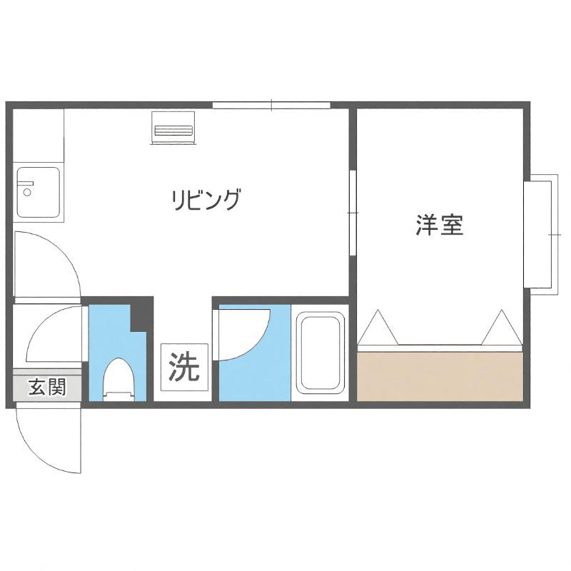 第31森宅建マンション(1LDK/1階)の間取り写真