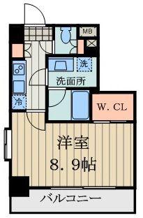 プライムアーバン武蔵小金井II(1K/2階)の間取り写真