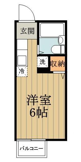 Nハイツ(1K/2階)の間取り写真
