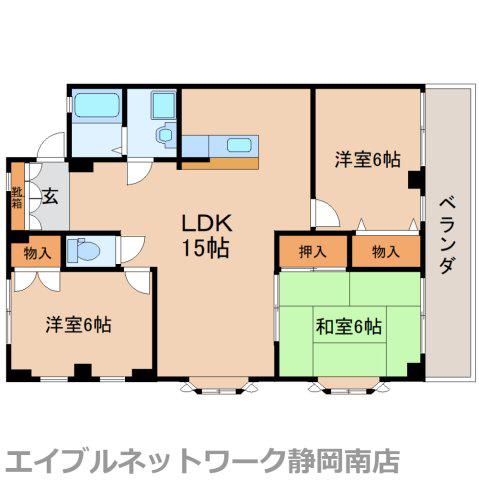イルパルコ(3LDK/3階)の間取り写真