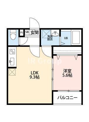 CAREZZA足立入谷(1LDK/1階)の間取り写真