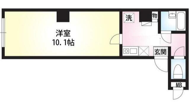 ダイヤモンドレジデンス蓮沼町(1K/3階)の間取り写真