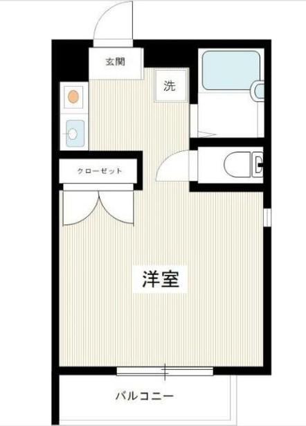 エコーバレー関口(ワンルーム/4階)の間取り写真