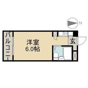 プレスイン城下(ワンルーム/5階)の間取り写真