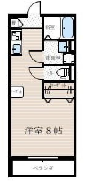 アロッジオ小作台(ワンルーム/3階)の間取り写真