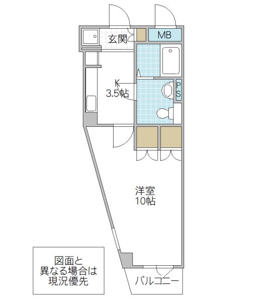 あむねす・ みと(1K/3階)の間取り写真