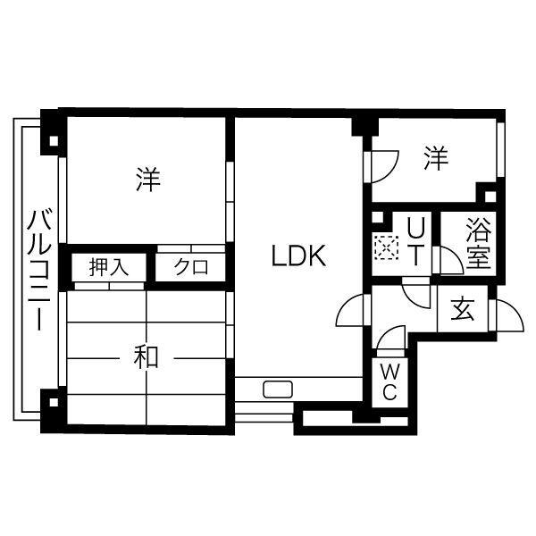 つつじが丘テラス(3LDK/5階)の間取り写真