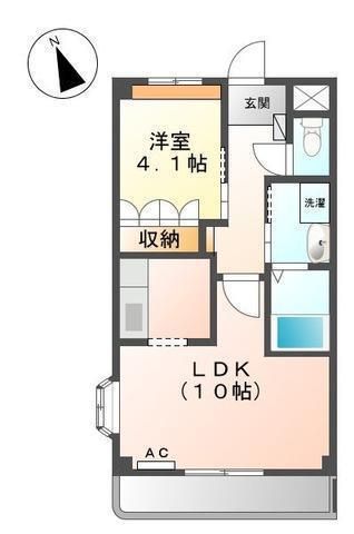 シルフィード A(1LDK/2階)の間取り写真