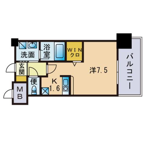 エンクレストベイサイド通(1K/10階)の間取り写真