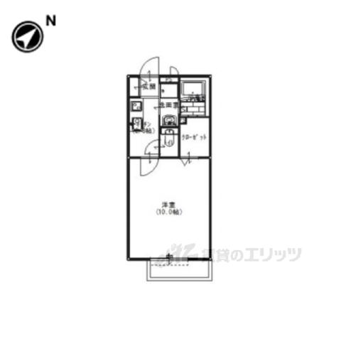 アーバンプロムナードⅡ(1K/2階)の間取り写真