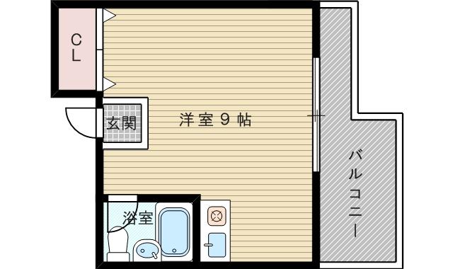 シンプルコート(ワンルーム/5階)の間取り写真