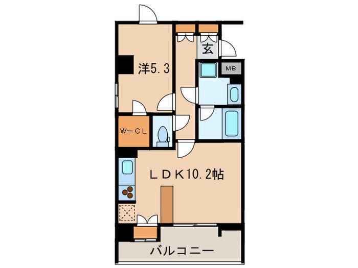 ラヴェンナ小石川(1LDK/7階)の間取り写真