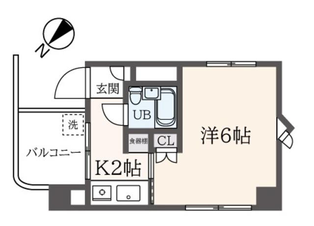 ディジィ川崎(1K/7階)の間取り写真