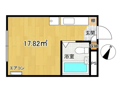 ハウスシャトレー(1K/1階)の間取り写真