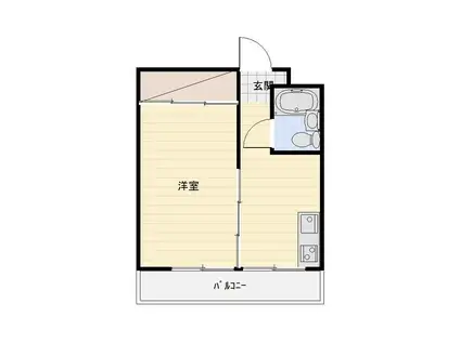 御前谷ハイツ(1K/1階)の間取り写真