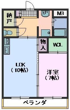 IVY八事東(1LDK/2階)の間取り写真