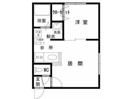 ドールハウス(1LDK/2階)の間取り写真