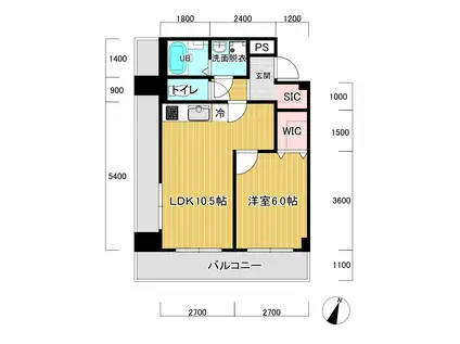 グリーンハイツ(1LDK/3階)の間取り写真