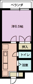 シャトー白菊(1K/2階)の間取り写真