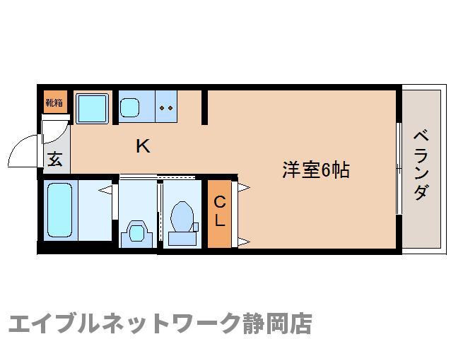 エアリー吉野町(ワンルーム/2階)の間取り写真