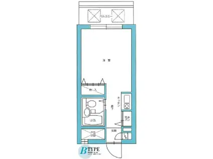 メインステージ東向島(1K/6階)の間取り写真