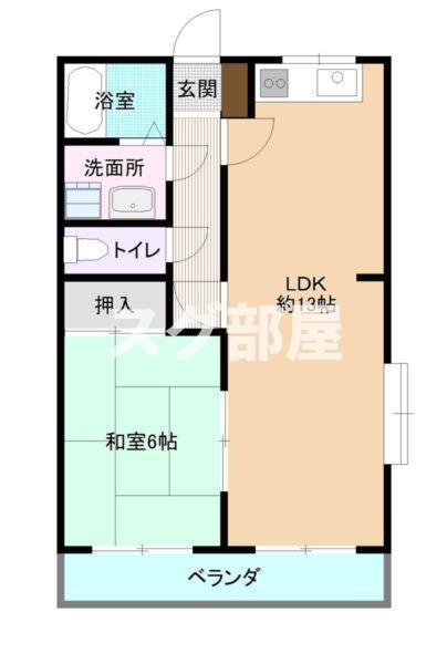 ユーミー清道(1LDK/2階)の間取り写真