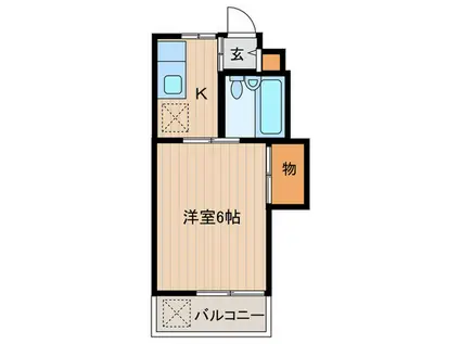 フェリースアビタシオン(1K/1階)の間取り写真