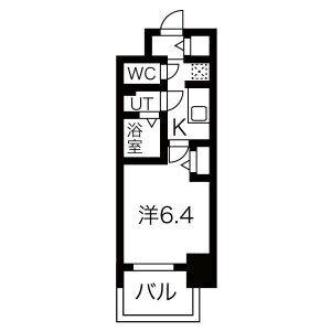 メイクス名駅南II(1K/10階)の間取り写真