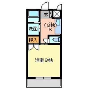 モントキアラ(1K/2階)の間取り写真