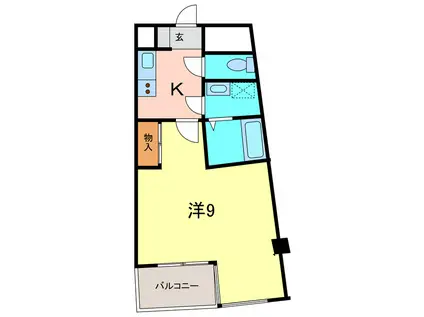 カーサヨサミ(1K/3階)の間取り写真