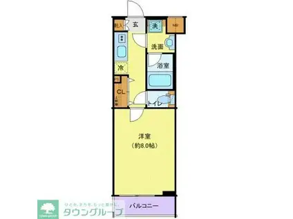 プレール・ドゥーク高井戸(1K/2階)の間取り写真