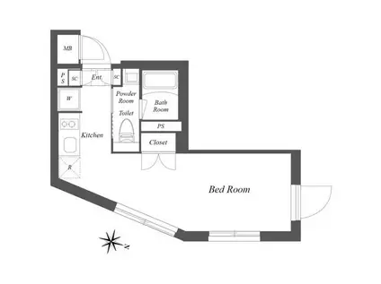 アスティーレ西新宿(ワンルーム/5階)の間取り写真