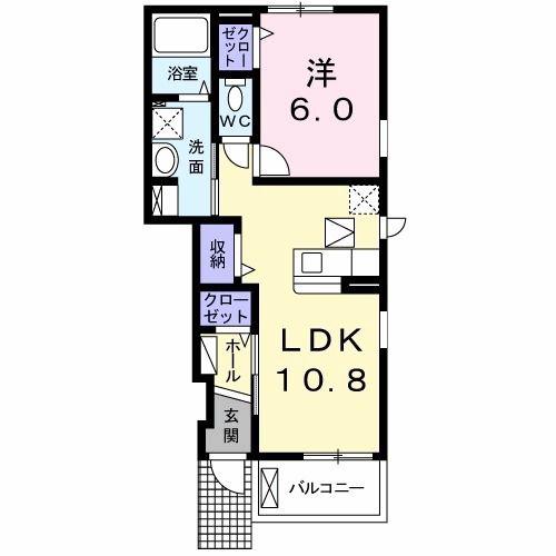 エトワール・K(1LDK/1階)の間取り写真