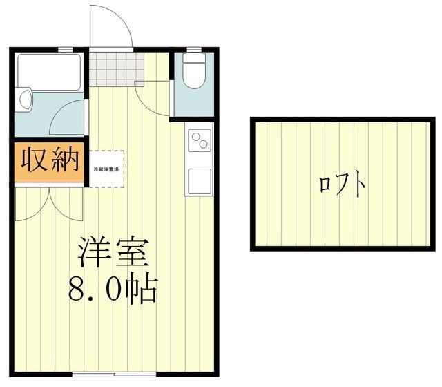 サンパレス中町(ワンルーム/2階)の間取り写真