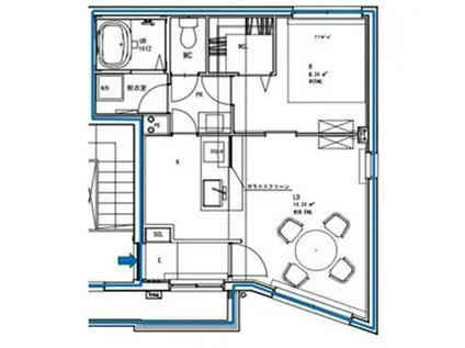 クールラージュコート(1LDK/3階)の間取り写真