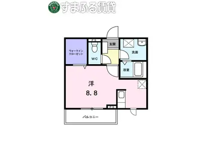 アビタシオン渡 II(ワンルーム/2階)の間取り写真