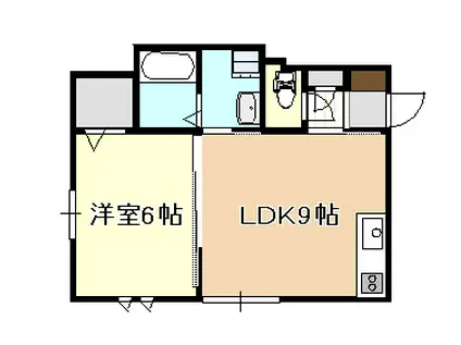 星と青空のクーレKULLE(1LDK/1階)の間取り写真