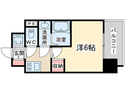 エスリード大阪梅田リュクス(1K/7階)の間取り写真