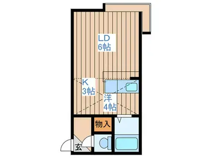 ベルノ真駒内(1LDK/2階)の間取り写真
