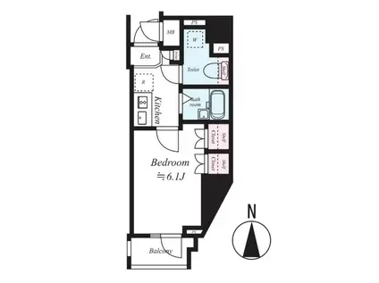 スパシエエル・ヴィエント・アース板橋タワー(1K/8階)の間取り写真