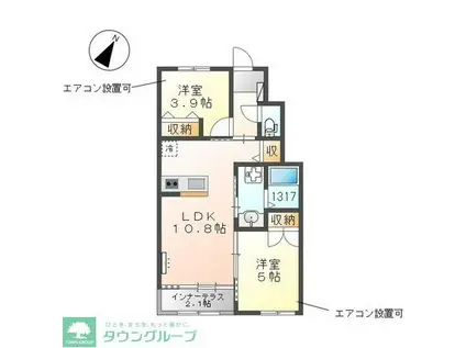 スターパレットIII(2LDK/1階)の間取り写真