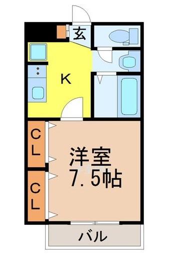 さくらフラット(1K/1階)の間取り写真