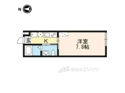 エムズ京都駅ウエスト(1K/4階)の間取り写真