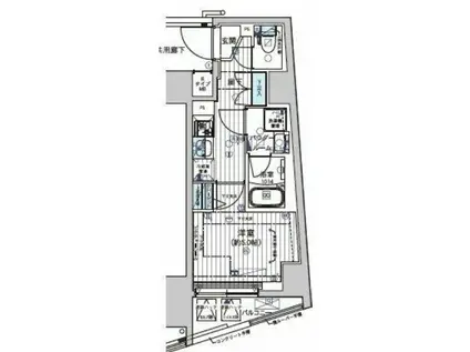 メインステージ不動前II(1K/2階)の間取り写真