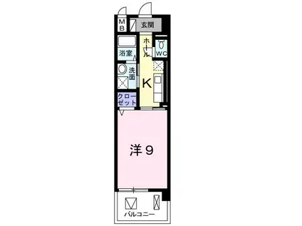 ベル・アンジュ(1K/1階)の間取り写真