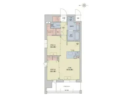 シュドール梅小路(2LDK/7階)の間取り写真